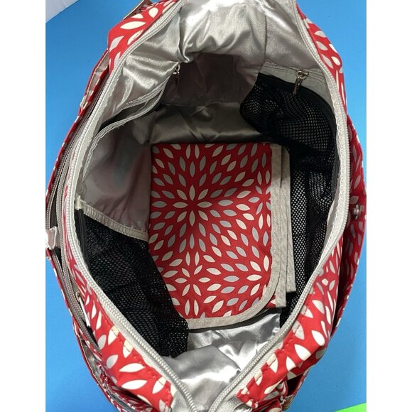 Ju-Ju-Be Diaper Bag in Scarlet Petals Floral Print  Adjustable Strap Unisex EUC - Picture 16 of 16